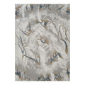 Geometrix GC_DIM1001 Gray / Gold / Blue 7 ft. 10 in. x 10 ft. 6 in. Contemporary Area Rug with Geometric 3D Effect