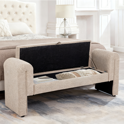 60-inch storage bench, suitable for bedrooms, living rooms, activity rooms and similar spaces.