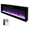 Smart 60' WiFi-Enabled Electric Fireplace Heater, Recessed in-Wall and Wall-Mounted