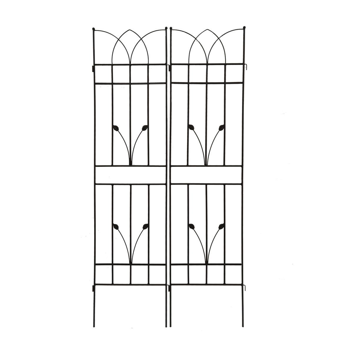4 Pack Metal Garden Trellis 71' x 17.7' Rustproof Trellis for Climbing Plants Outdoor Flower Support Black