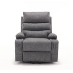 Electric Power Lift Recliner Chair Sofa for Elderly with Massage and Heat, Grey PU, 21' Seat Width