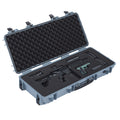 Hard Rifle Case, Lockable Rifle Case with 4 Layers Pre-cut Foams, 36 in Gun Storage with Wheels, IP67 Waterproof & Dustproof Pistol Storage Cases for Rifles, Shotguns, Airsoft Guns, Grey