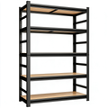 63‑inch Height Storage Shelving Unit with Five‑Tier Adjustable Shelves, Can Be Disassembled into Two Independent Units, for Home, Warehouse, School, Office, Supermarket and Other Scenarios