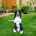 Outdoor Garden Border Collie Dog Statue Greeter  Dog Welcome Sign Garden Decor – Cute Puppy Sculpture