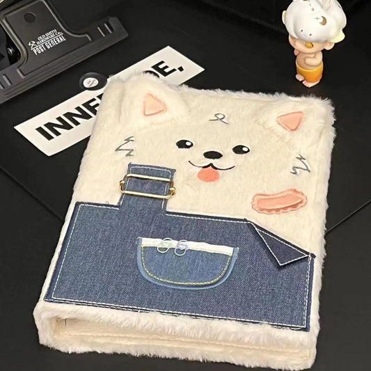 Cute Denim Plush Samoyed Puppy Album - Eloy Royal