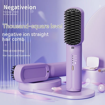 Mini Charging Straight Comb Portable Fashion