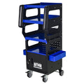4-Level Multi-functional Diagnostic Trolley,Car Diagnostic Equipment Cart, With 360° Rotating and Lockable Casters-Blue&Black