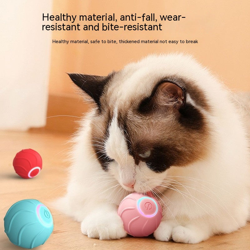 Smart Cat Toys Rolling Ball Pet Cat Owner Interactive Pets Toys Automatic Bouncing Ball USB Self Hi Teasing Kittens Jumping Ball - Eloy Royal