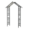 Metal Garden Arch with Adjustable Width W42.52''W78.15''  Climbing Plants Support Rose Arch Outdoor Black