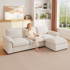Cloud Couch Sectional for Living Room L Shaped Couch Modular Sectional Sofa Chenille Fabric for Apartment
