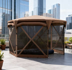 Versatile Roof Outdoor Tent,Pop Up Gazebo Screen Tent,with Removable Roof Cover, Roll-up Wind Panels