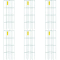 Tomato Cages, 14.6' x 14.6' x 39.4', 6 Packs Square Plant Support Cages, Green PVC-Coated Steel Tomato Towers for Climbing Vegetables, Plants, Flowers, Fruits