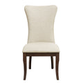 Side Chairs Dining Room Wood Veneer Traditional Off-White Set of 8