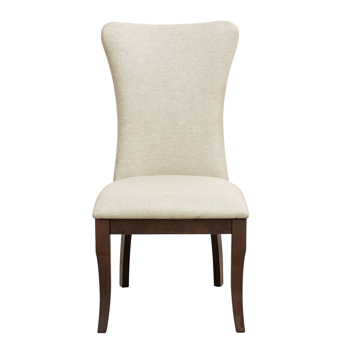 Side Chairs Dining Room Wood Veneer Traditional Off-White Set of 8