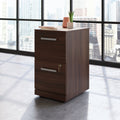 Mobile File Cabinet, Brown finish