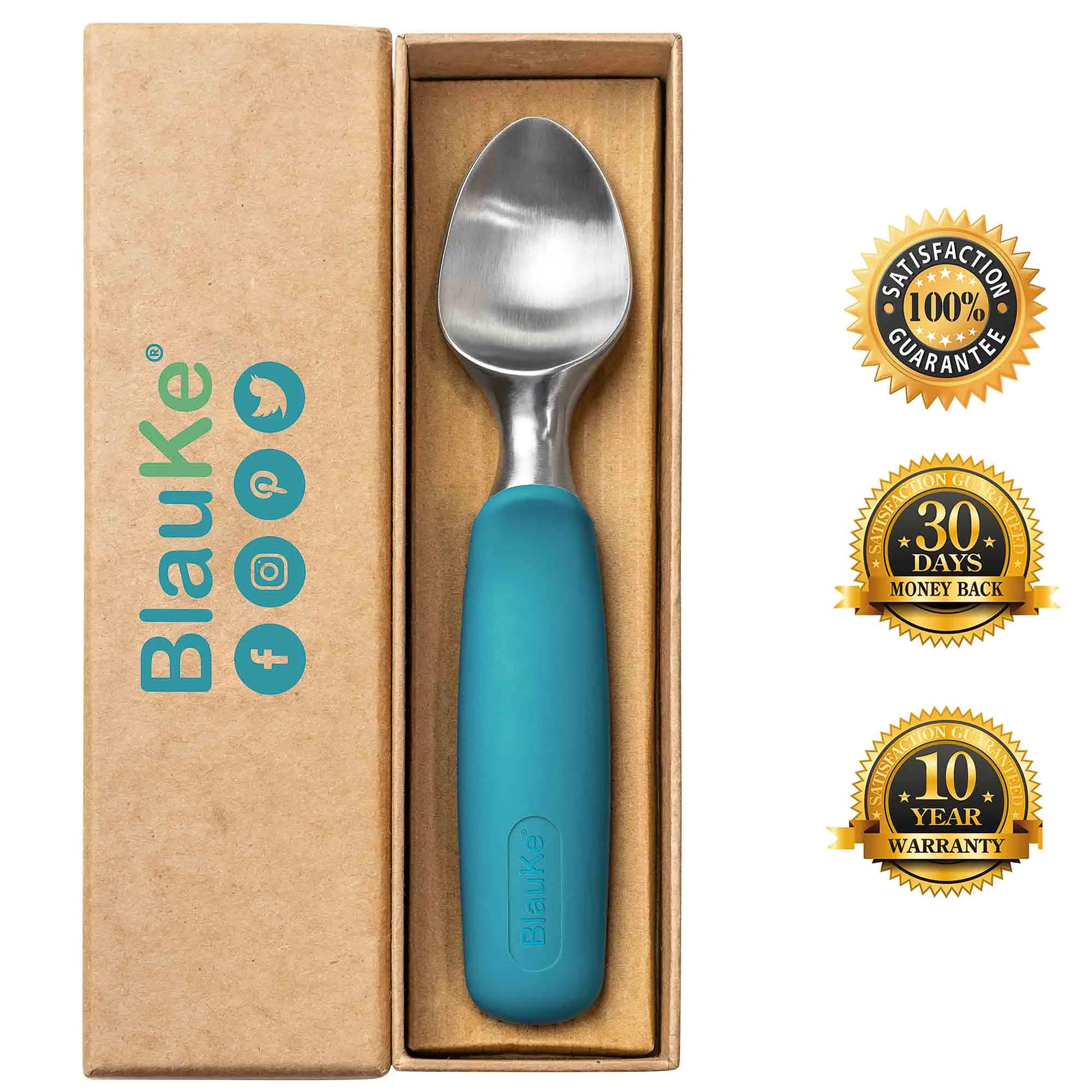 Stainless Steel Ice Cream Scoop - Professional Ice Scooper - Eloy Royal