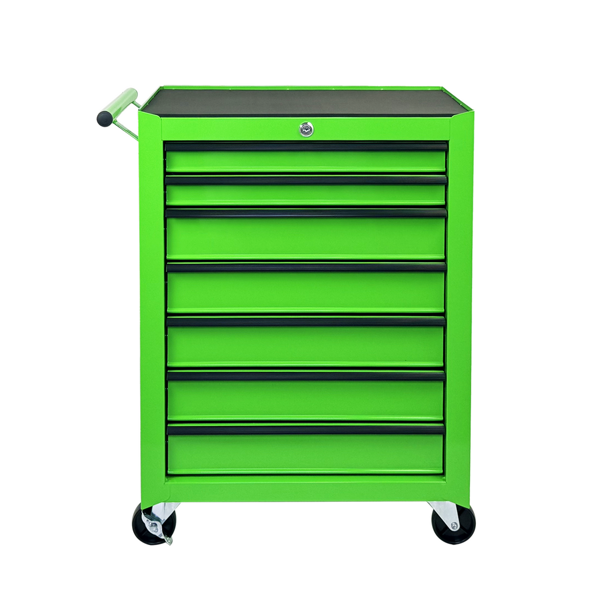 Rolling Metal Tool Chest with 7 Drawers, 20' 7-Drawer Tool Chest Cabinet with Ball Bearing Drawer Slides, Steel Tool Storage Box Organizer -GREEN