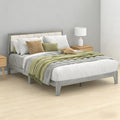 Nordic Style Bed Frame,Platform Bed Frame with Wooden Slats