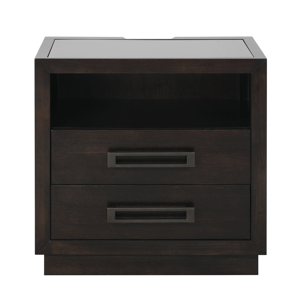 Nightstands Bedroom Engineered Wood Modern Charcoal Set of 2