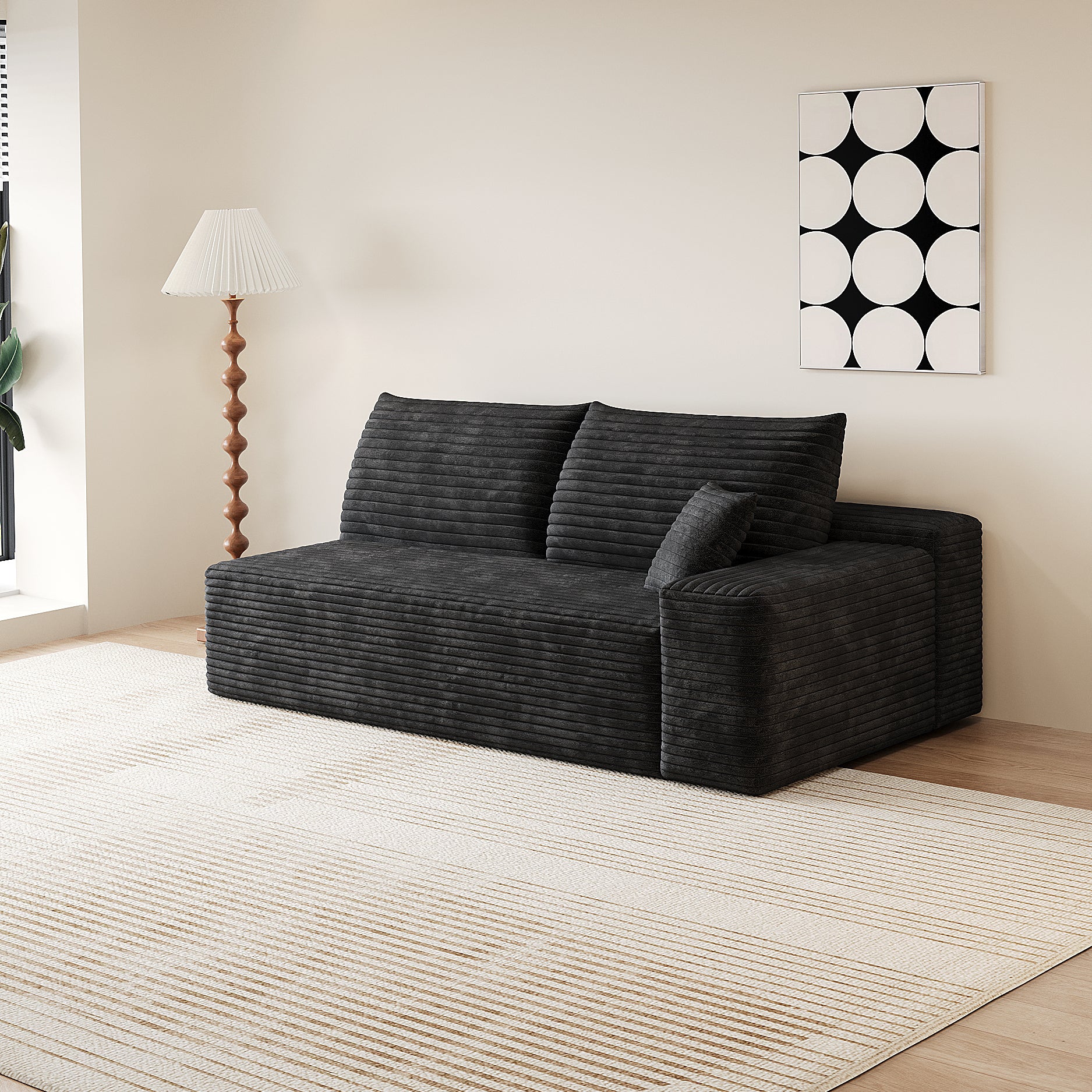 Y119-3SEAT-LEFT-BLACK-SOFA