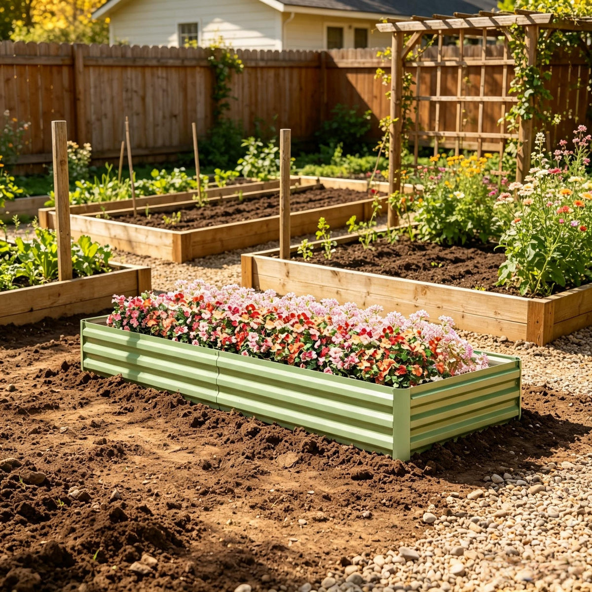 Expandable Garden Bed,DIY-Friendly Planter Box,Versatile Elevated Flower Bed for Vegetables, Herbs, and Ornamental Plants