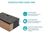 36 Inch Rose Gold Farmhouse Sink with Apron Front - Stainless Steel 16 Gauge Kitchen Sink in Rose Gold Finish - Eloy Royal