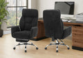 Office Chair, Adjustable Height, Armrests, Ergonomic, Swivel, Computer Desk, Work, Black Fabric, Chrome Metal, Contemporary, Modern