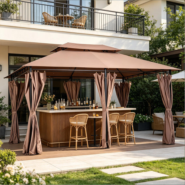 Spacious Outdoor Gazebo,Garden Canopy Shelter,Backyard Gazebo