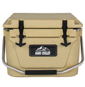 20 Quart Khaki Cooler, Ultra-Tough Hard Shell Ice Chest – Compact Portable Cooler Keeps Ice Up to 5 Days for Outdoor Adventures, Work, Beach & Boating