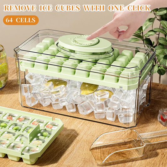 PP Material Ice Mould Quick Demould Ice Cube Tray Creative Party Bar Kitchen Freezer Cooling Drink Ice Box Silicone Molds Kitchen Gadgets