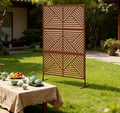 Metal Outdoor Privacy Screen,Decorative Privacy Fence Screen,Climbing Plant Trellis with Stand