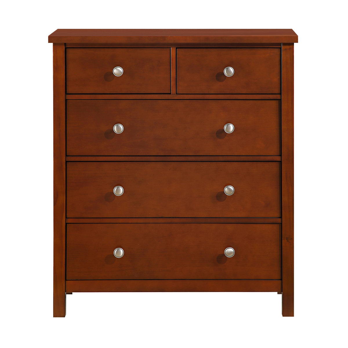Chest 5-Drawer Youth Engineered Wood Dark cherry