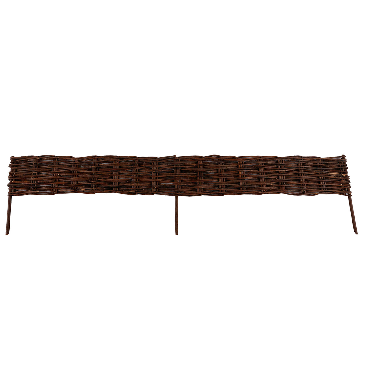 Willow Garden Border Fence 16×72 Inch, Natural Handwoven Wicker Edging Fence, Decorative Landscape Border Panel for Outdoor Lawn & Flower Bed 12pcs
