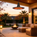 1500W Hanging Electric Patio Heater, IP65 Waterproof Infrared Outdoor Heater with Carbon Fiber Heating Tube and Remote Control for Gazebo Pergola Garden
