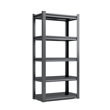 Industrial Heavy-Duty 5 Tier Metal Garage Shelving Unit, 2000LBS Capacity, Adjustable Storage Rack, Black, 31.5'W x 15.7'D x 63'H