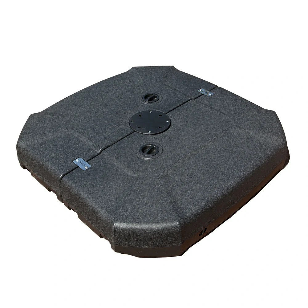 Patio Umbrella Base with Wheels, Water & Sand Filled Weighted Base for Most Cantilever Offset Umbrella, 440LBS, Square (Black)