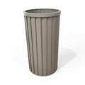 Round Strata Column Planter LG - Grey Brown