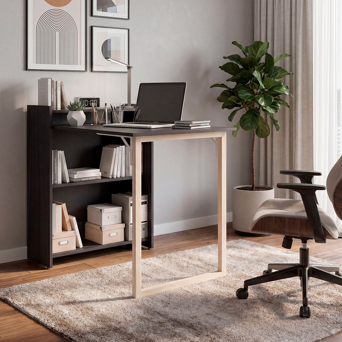 Denver Foldable Desk for Small Spaces, Compact Retractable Workstation