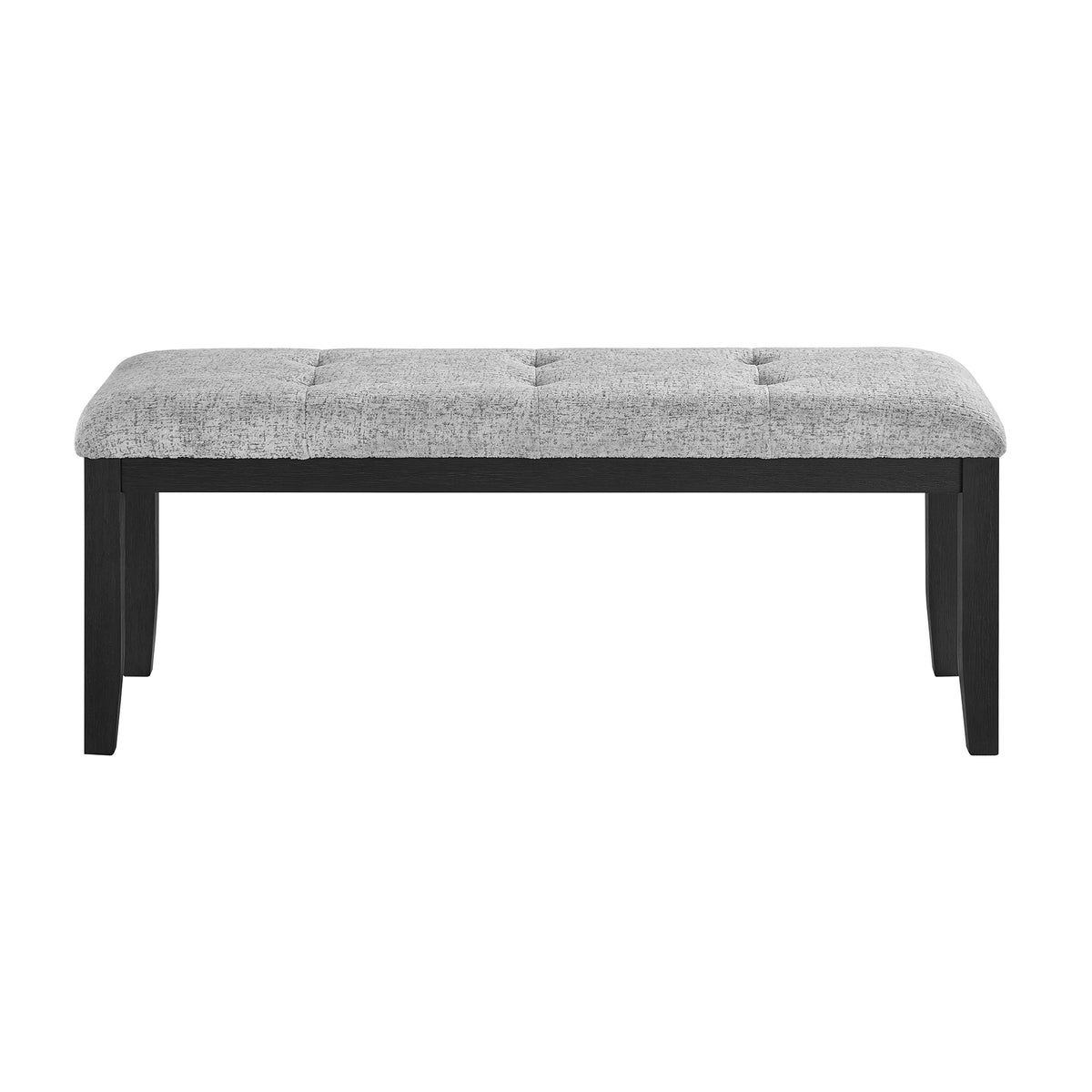 OCEANIC LIGHT GREY DINING BENCH with Contemporary Design and Fabric Upholstery in Grey, Solid Wood+MDF Construction