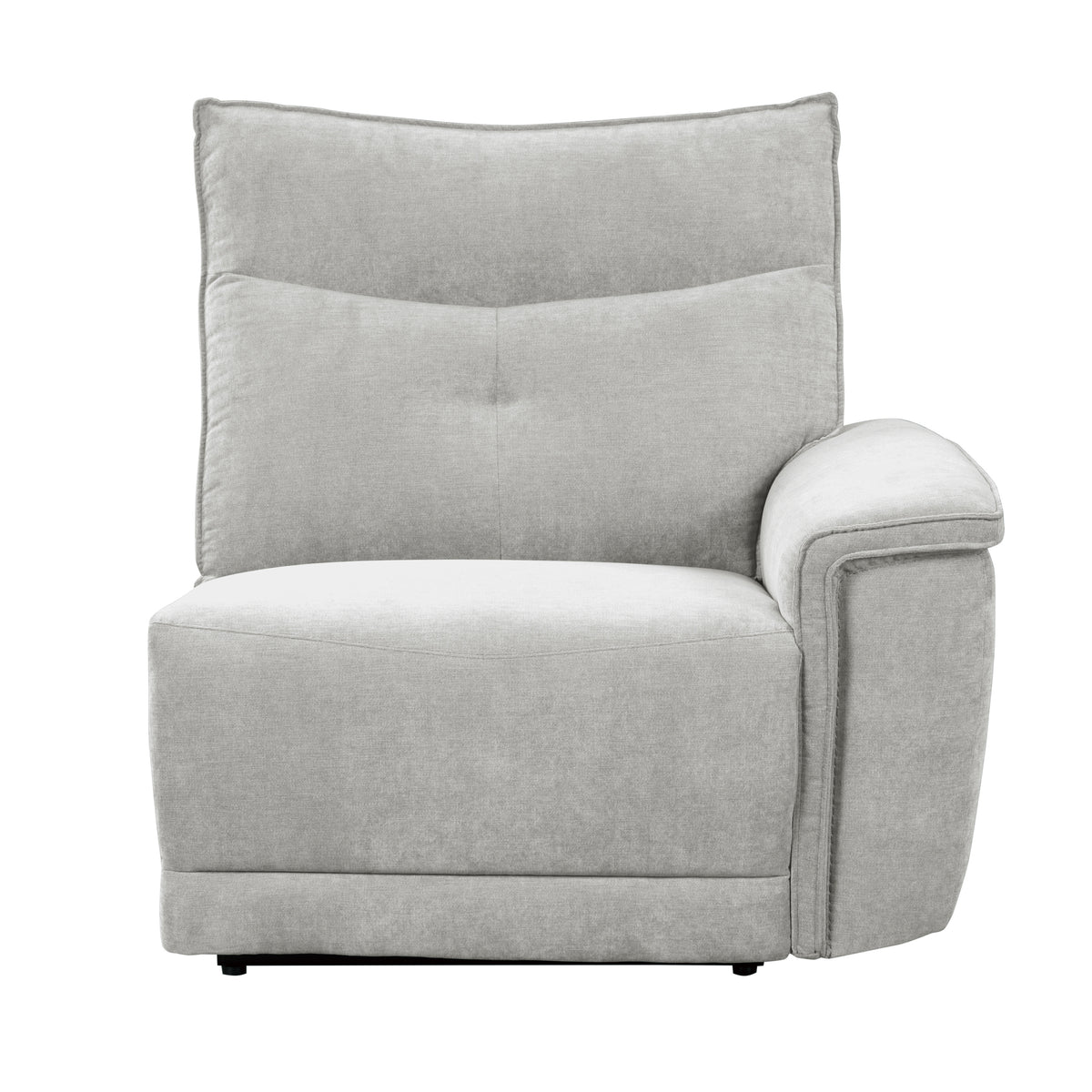 Power Right Side Reclining Chair with Headrest USB Port Textured Mist gray