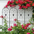 4 Pack Metal Garden Trellis 71' x 19.7' Rustproof Trellis for Climbing Plants Outdoor Flower Support Black