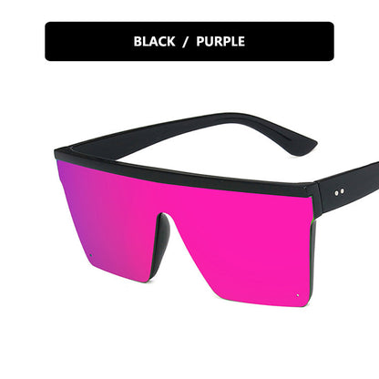 Retro Trend Large Frame Conjoined Sunshade Glasses