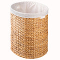 Ludmila Water Hyacinth Woven Full Oval Laundry Hamper - 17.7' x 15' x 21.7' - Natural Brown