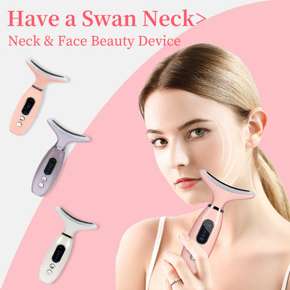 Neck Beauty Instrument Charging Color Light V Face Massage Instrument