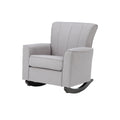 Denzell Gray Linen Rocking Chair
