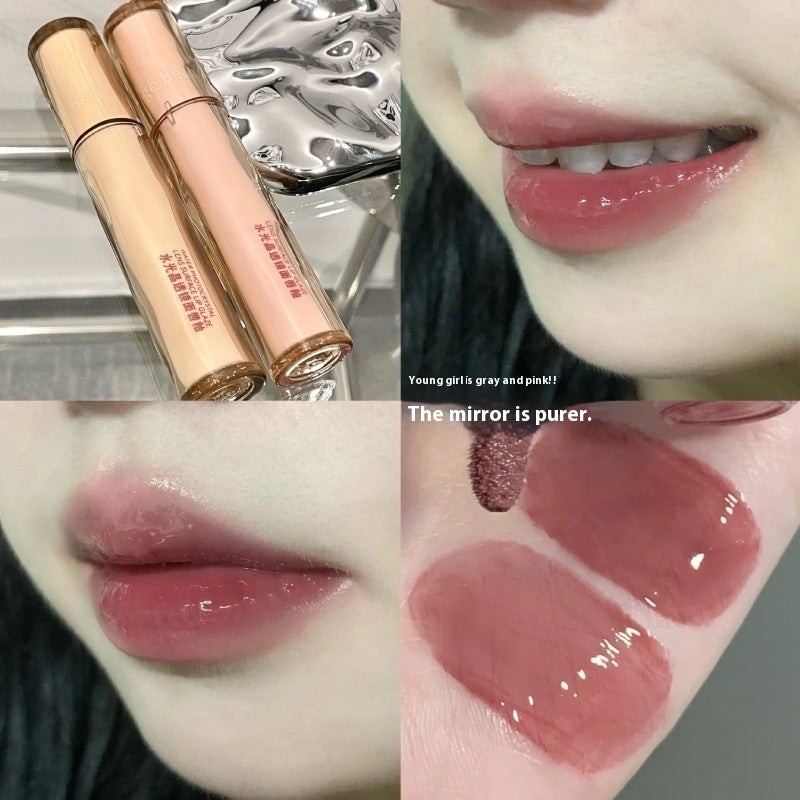 Lip Lacquer No Stain On Cup Non-fading Crystal Transparent Mirror