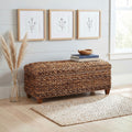 Amber Woven Banana Leaf Storage Trunk