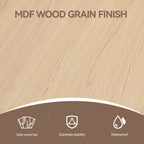 37Inch Round Dining Table, Small Round Kitchen Table With Silver Metal Legs, Suitable For 2 To 4 People, Modern Dining Room Table, Burlywood. - Eloy Royal