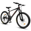A26472B ECARPAT 21 Speed Mountain Bike, 24/26 Inch Adult Mountain Bicycle with Front Suspension, Steel Frame, Disc Brake, Off-Road MTB for Men Women Teenagers, Commuter & Trail Riding Bike