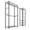 Clothing Garment Rack, Heavy Duty Clothes Rack, Freestanding Clothes Racks with Steel Frame, 800 lbs Load Capacity Closet Wardrobe with Storage Shelves for Bedroom, Clothing Store, Hallway